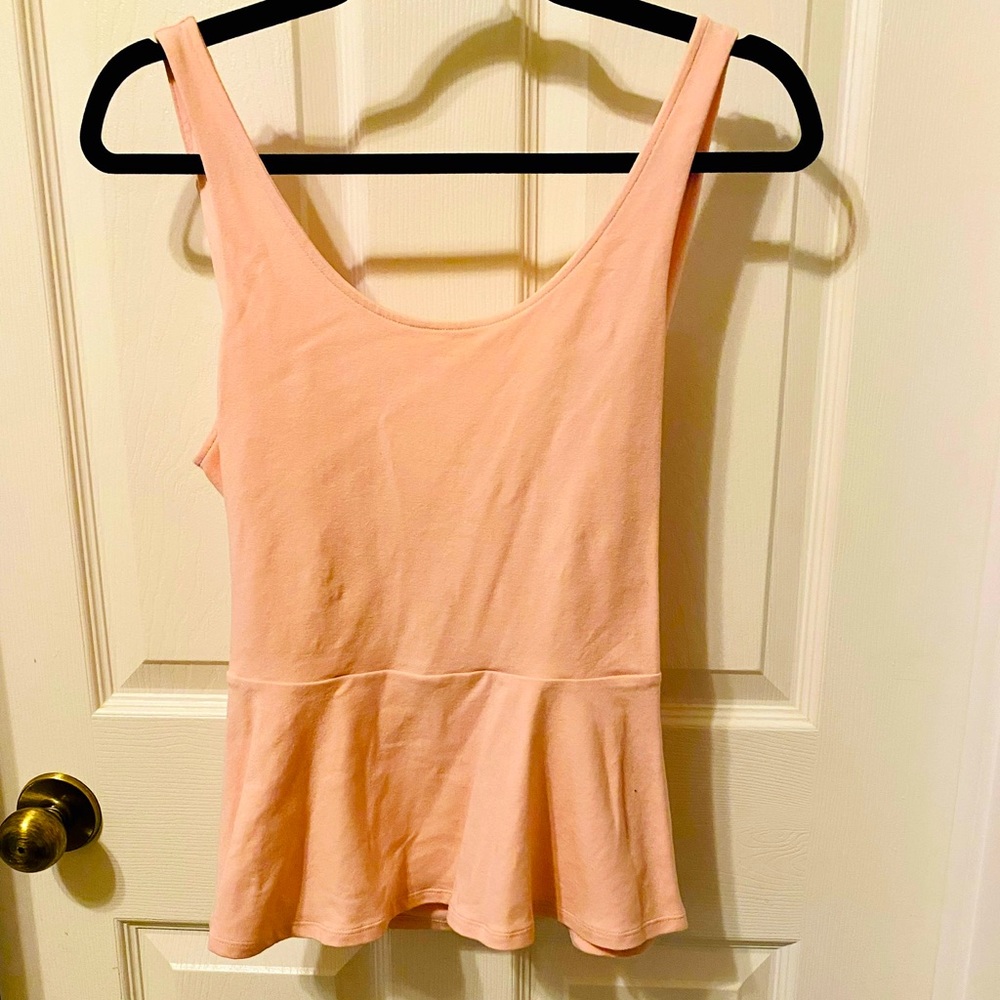 Pink shirt with cut out back
